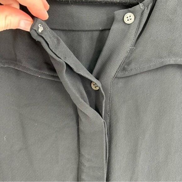 Women's J. Crew Semi Sheer Pirate Blouse High-Low Long Sleeve Top Size 2 Tall - Picture 3 of 10